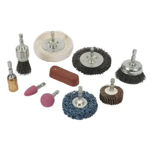 10 Piece 6mm Cleaning & Polishing Kit For Power Drill Buffing Wheel Wi —  LoopsDirect